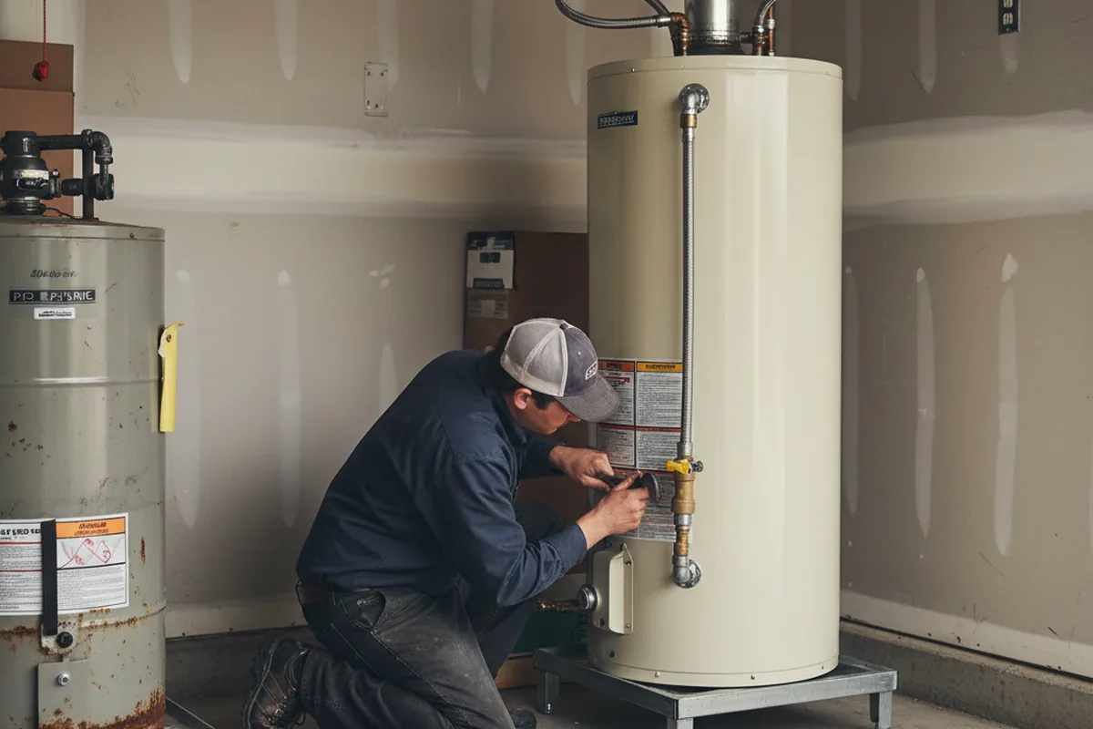 Water heater and shutoff valve replacement in Steamboat Rock